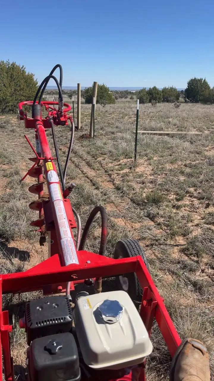 Setting posts for an acreage fence